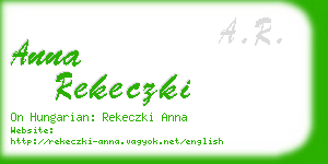 anna rekeczki business card